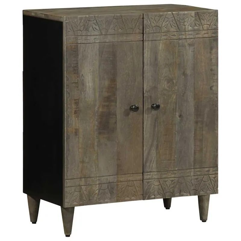 bufeta gri deschis 60x33,5x75 cm lemn masiv de mango