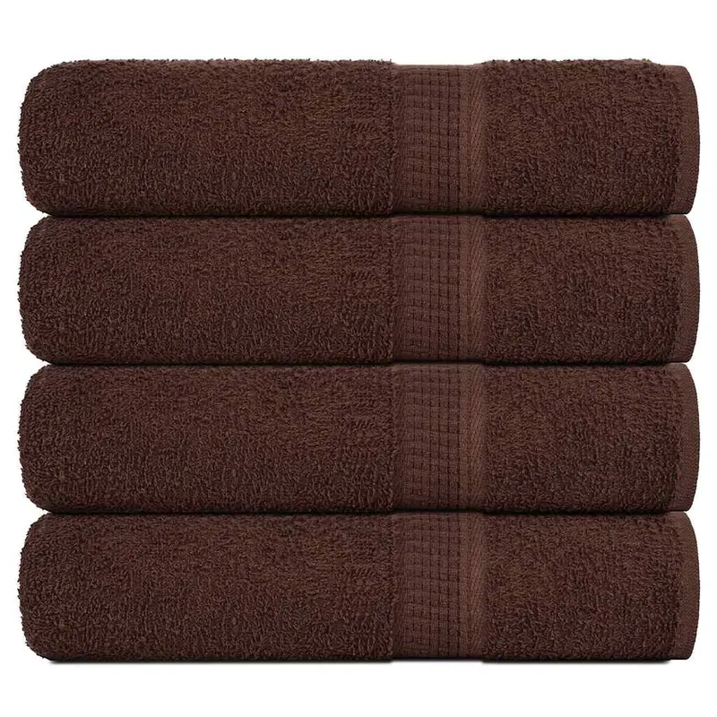 Prosoape de dus, frogn, 4 buc., maro, 70x140 cm, 360 g/m2