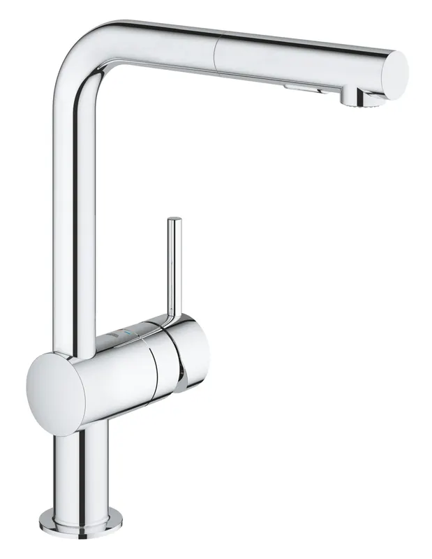 Baterie bucatarie Grohe 30274000, bucatarie Minta, tip comanda monocomanda, marime inalta, forma pipa tip l, crom