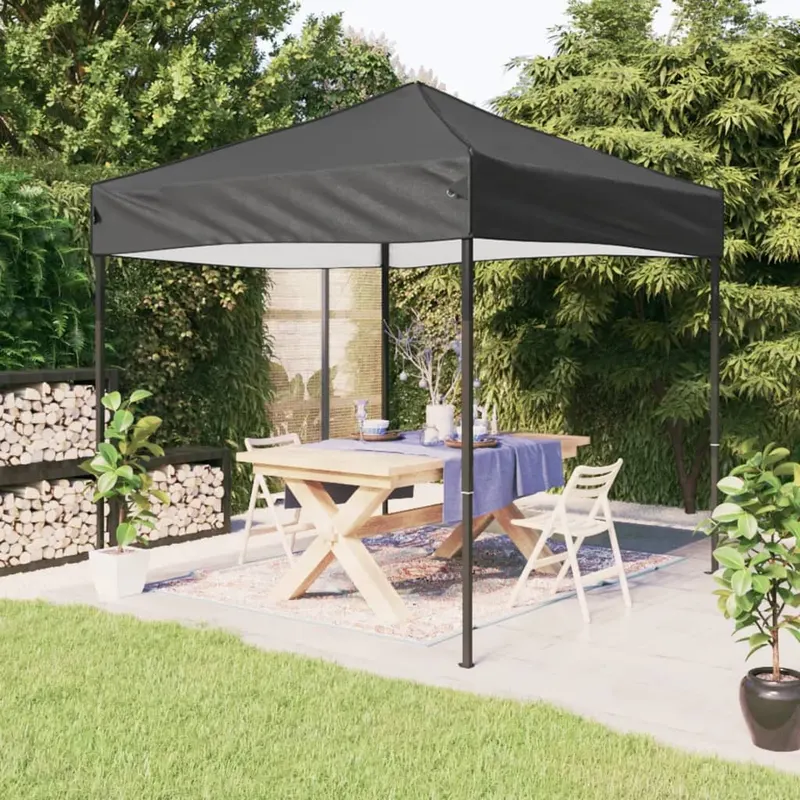 cort pliabil pentru petrecere, antracit, 2x2 m