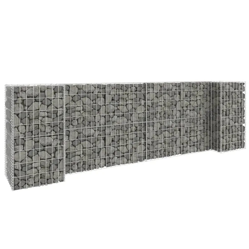 jardiniera gabion in forma de h, 260 x 40 x 80 cm, sarma otel