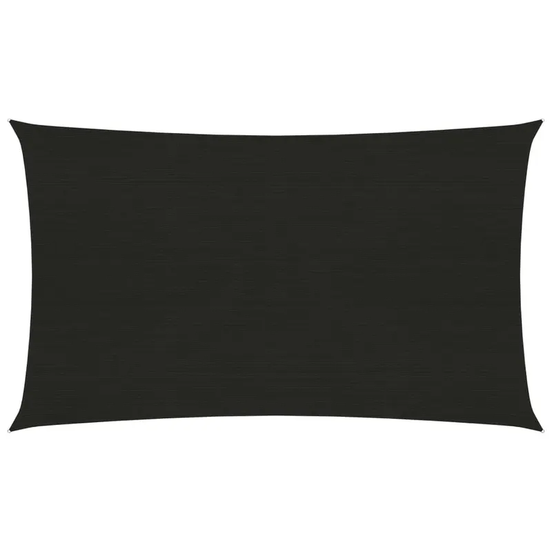 panza parasolar, negru, 2,5x5 m, hdpe, 160 g/m2