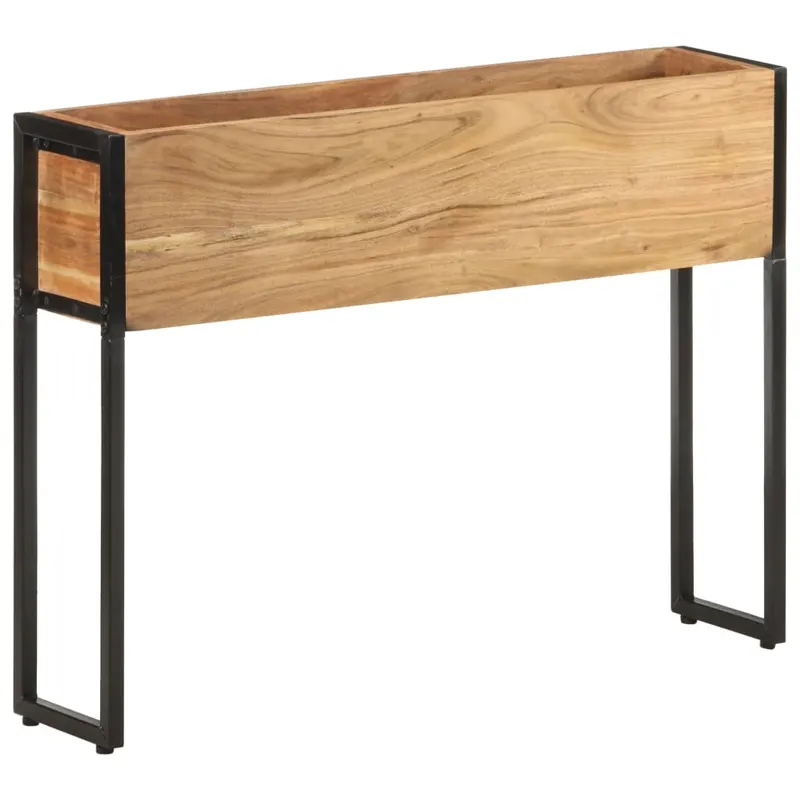 Jardiniera, 90 x 20 x 68 cm, lemn masiv de acacia