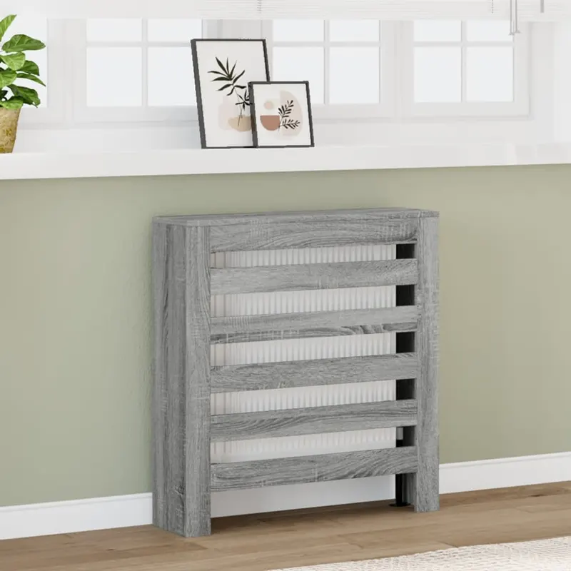 masca pentru calorifer, gri sonoma, 78x20x82 cm, lemn prelucrat