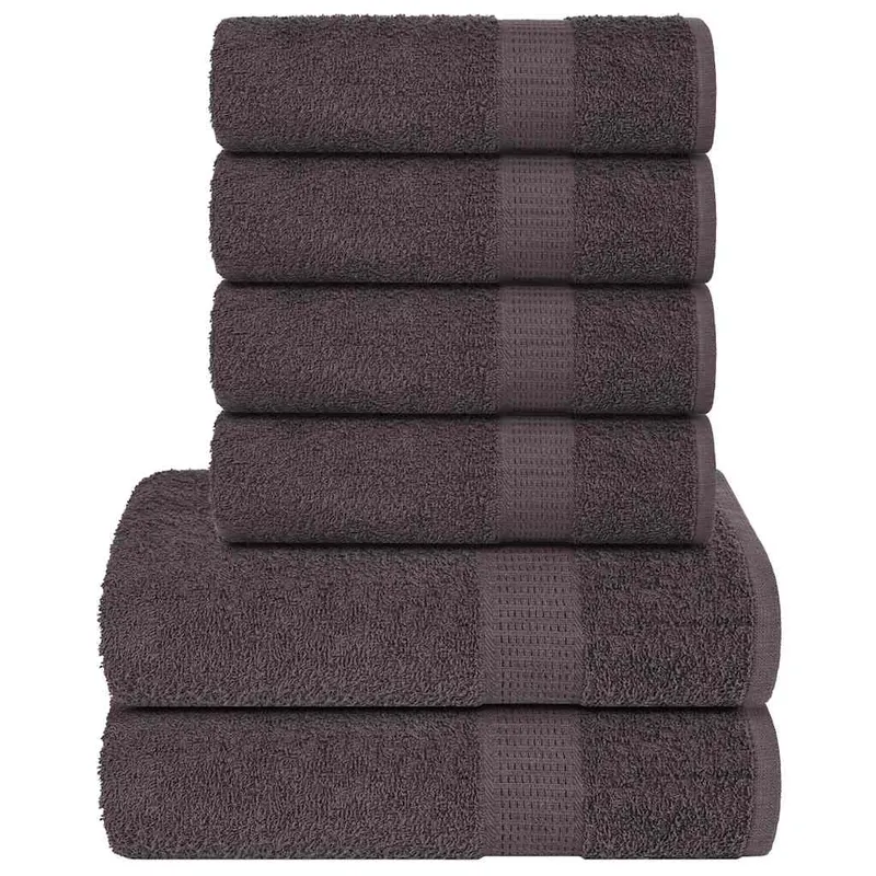 set prosoape 6 piese antracit 360 g/m2 100% bumbac