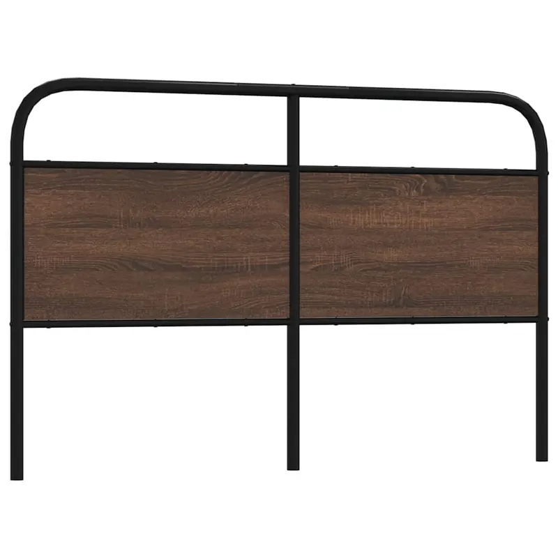 tablie de pat, stejar maro, 150 cm, lemn prelucrat si otel