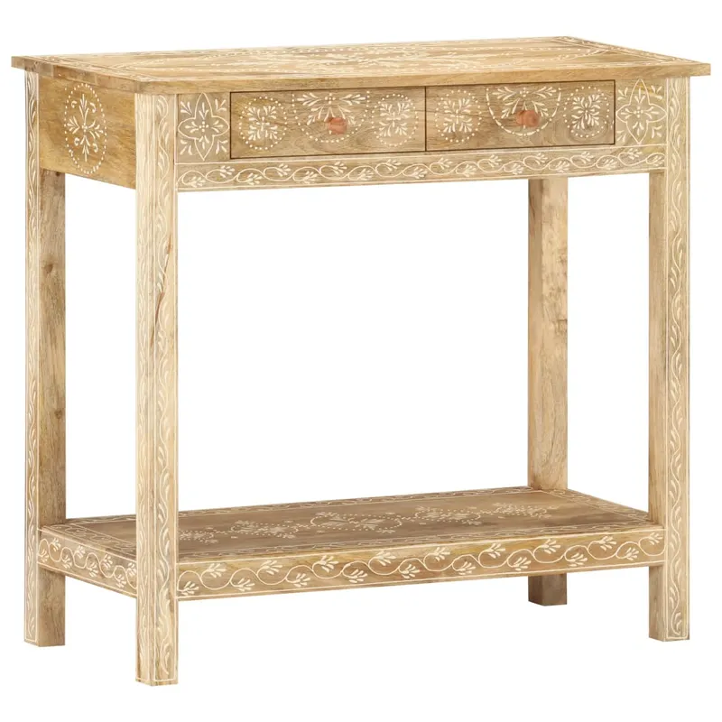 masa consola, 80 x 35 x 74 cm, lemn masiv de mango