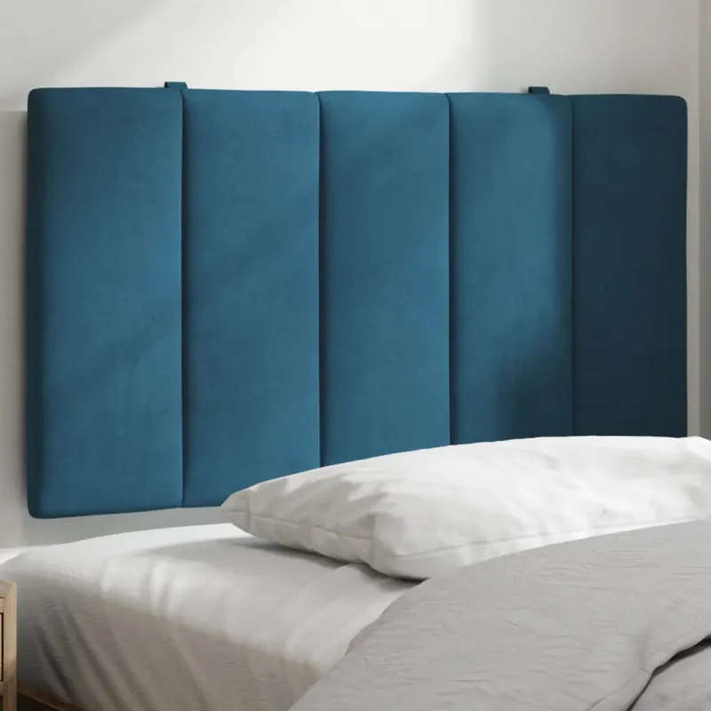 perna tablie de pat, albastru, 90 cm, catifea