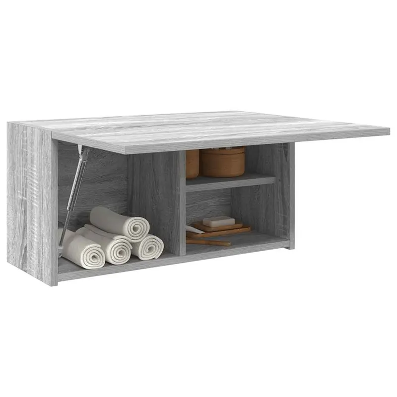dulap perete baie, gri sonoma, 60x25x30 cm, lemn prelucrat