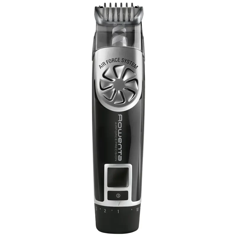Aparat de tuns barba Rowenta Air Force Precision TN4851F0, autonomie 45 minute, lame cu invelis de titan, 8500 rpm, ecran LCD, sistem Soft Contour, ne