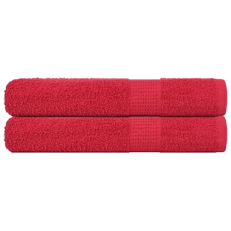 Prosoape de sauna, frogn, 2 buc., rosu, 80x200 cm, 360 g/m2
