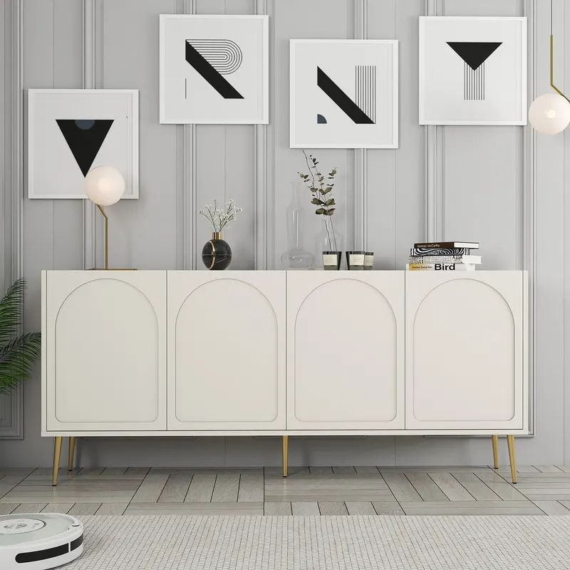 Mobila Lyon 80, Atlas, Gold - Cream Gold, 180x35 cm - CreamnGold