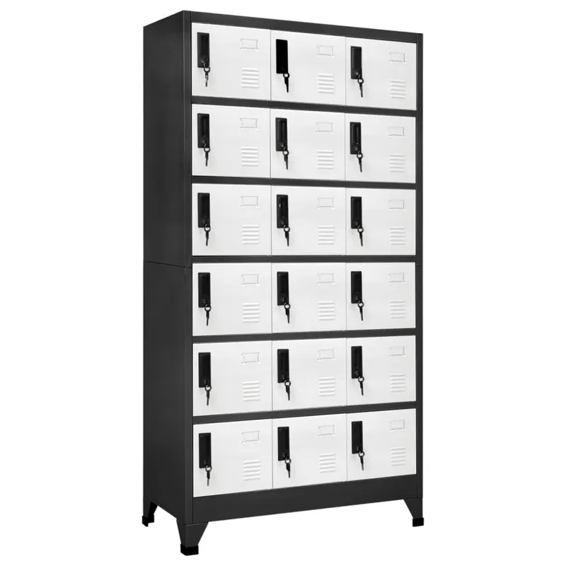 fiset, antracit si alb, 90x40x180 cm, otel