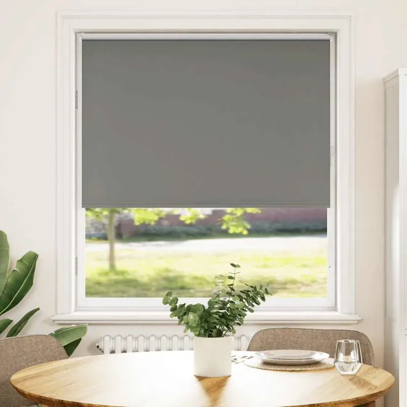 jaluza cu role opace gri 90x130 cm latime material 85,7 cm
