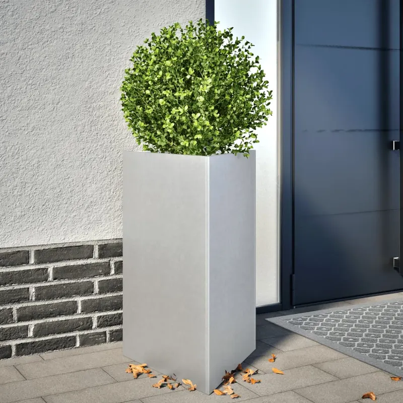 jardiniere gradina, 2 buc. 50x43x75 cm otel galvanizat triunghi