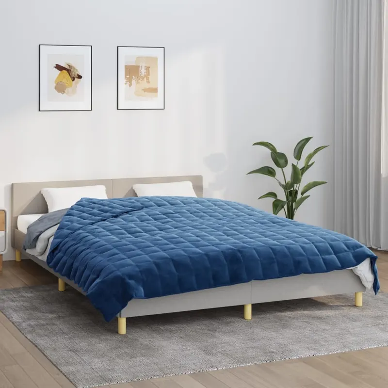 patura grea, albastru, 220x230 cm, 11 kg, material textil