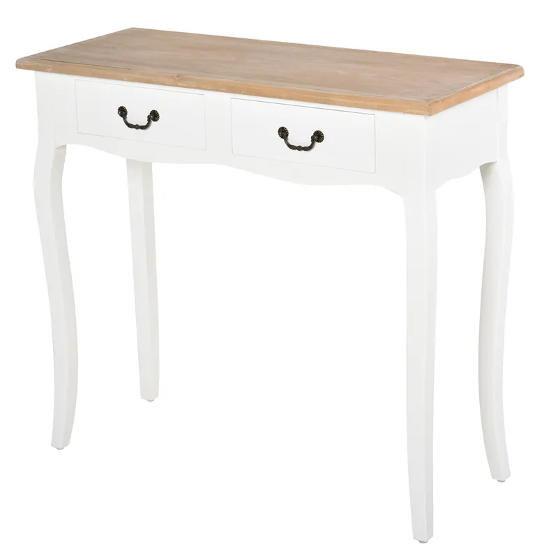 HOMCOM Consolă pentru Hol cu 2 Sertare, Masă Consolă pentru Coridor, Intrare și Living, 87x34x78,5 cm, Alb