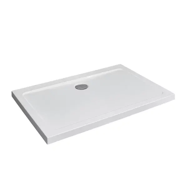 Cadita dus dreptunghiulara Radaway Doros D 120x90 cm acril alb