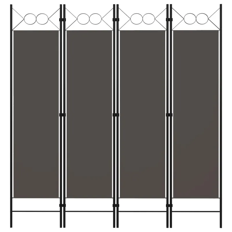 paravan de camera cu 4 panouri, antracit, 160x180 cm