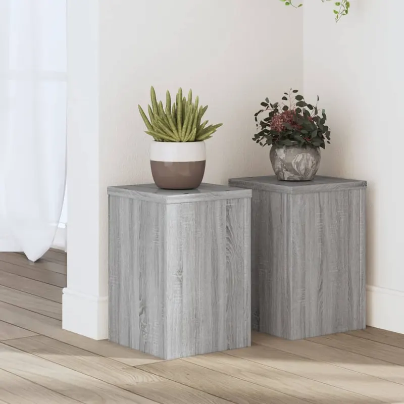 suporturi de plante 2 buc. gri sonoma 20x20x30 lemn prelucrat