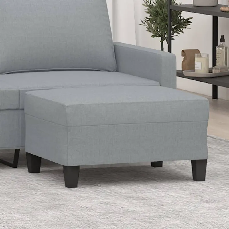 taburet, gri deschis, 70x55x41 cm, material textil