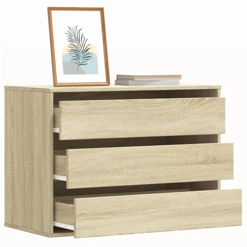dulap colt cu sertare stejar sonoma 80x41x58 cm lemn prelucrat