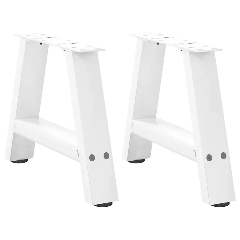 picioare masuta cafea in forma de a 2 buc alb 40x(30-31)cm otel