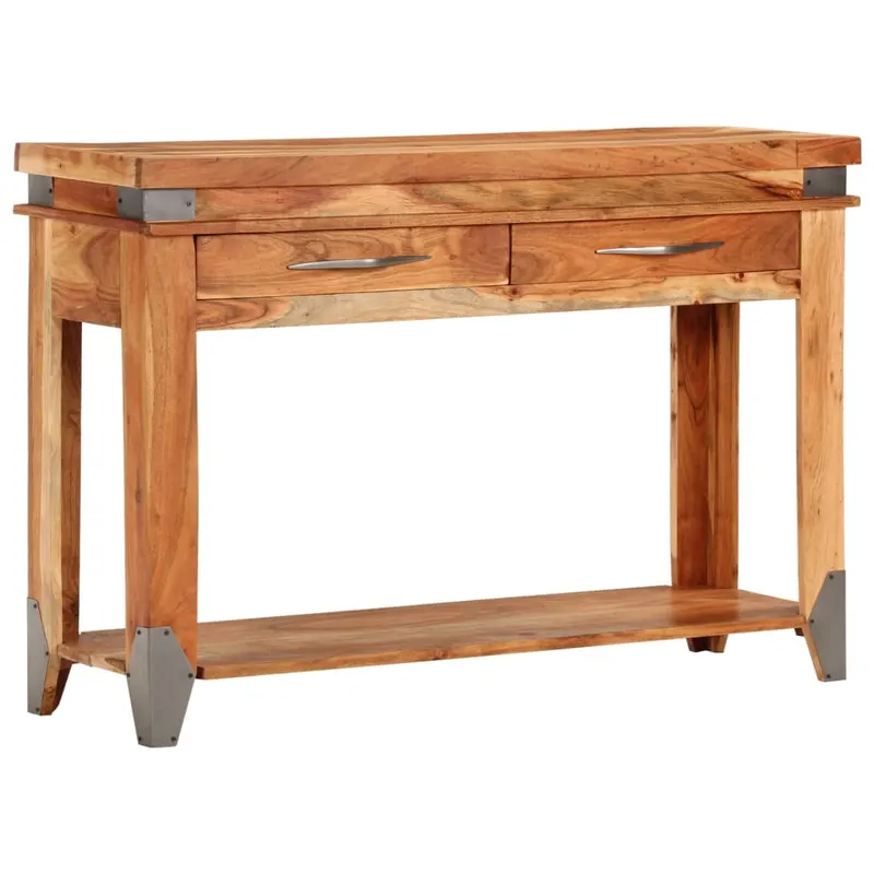 masa consola, 110x34x74 cm, lemn masiv de acacia