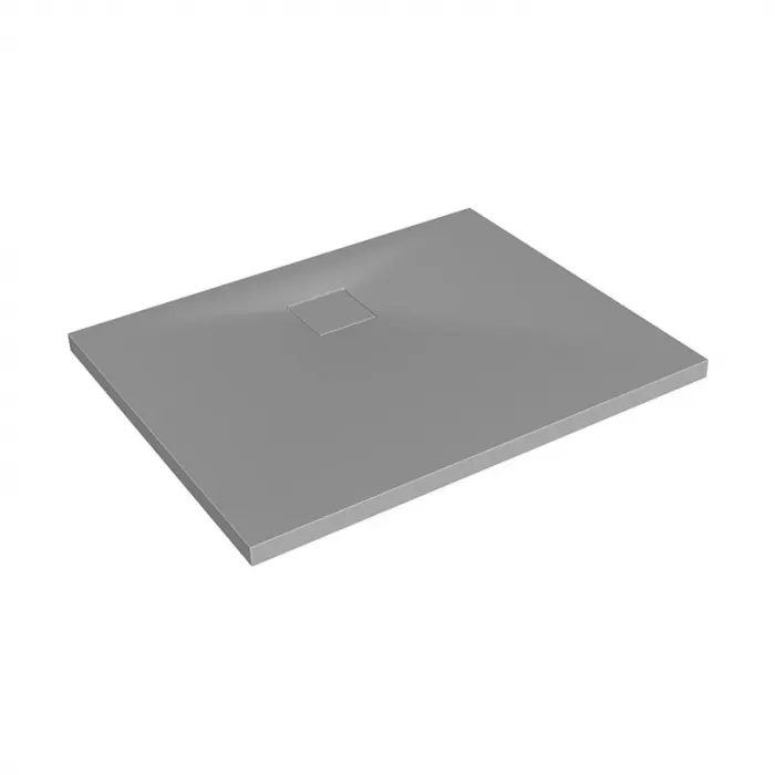 Cadita de dus patrata, din marmura turnata, gri manhattan, 90x90x4 cm, KolpaSan Moonwalk