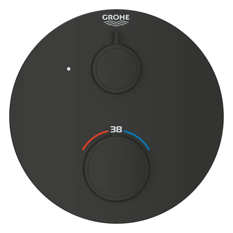 Unitate comanda Grohe 1022122430, 1 bar, 158 mm, 10 mm, 1 iesiri, 1 functii palarie dus, 1 2 dimensiune racord, Negru