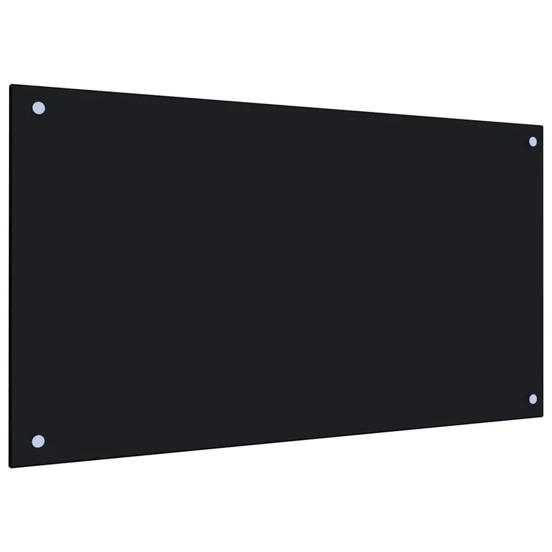 panou antistropi de bucatarie, negru 90x50 cm sticla securizata