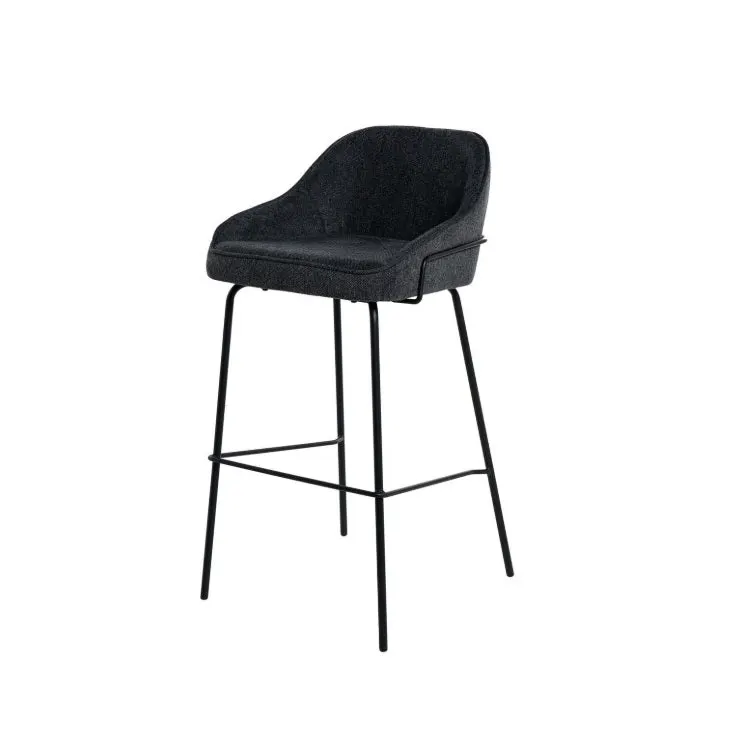 Scaun de bar LAINIS H77 CM - Gri inchis