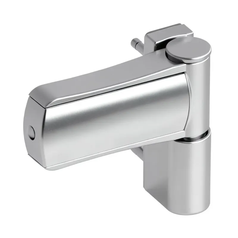 Balama 3D pentru usa din PVC, aluminiu, 14-18 mm, 105 mm, argintiu
