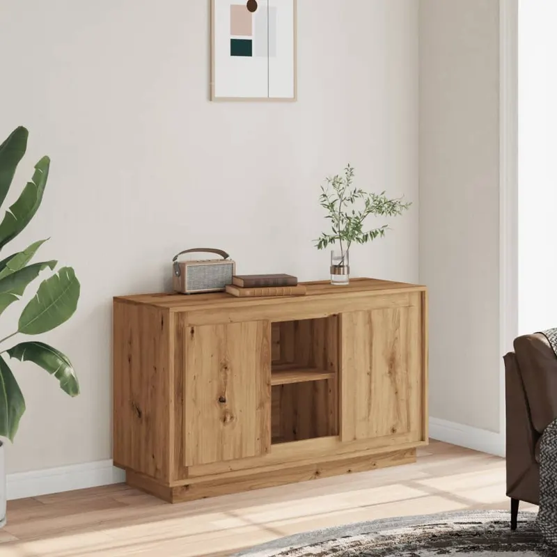 servanta, stejar artizanal, 102x35x60 cm, lemn prelucrat