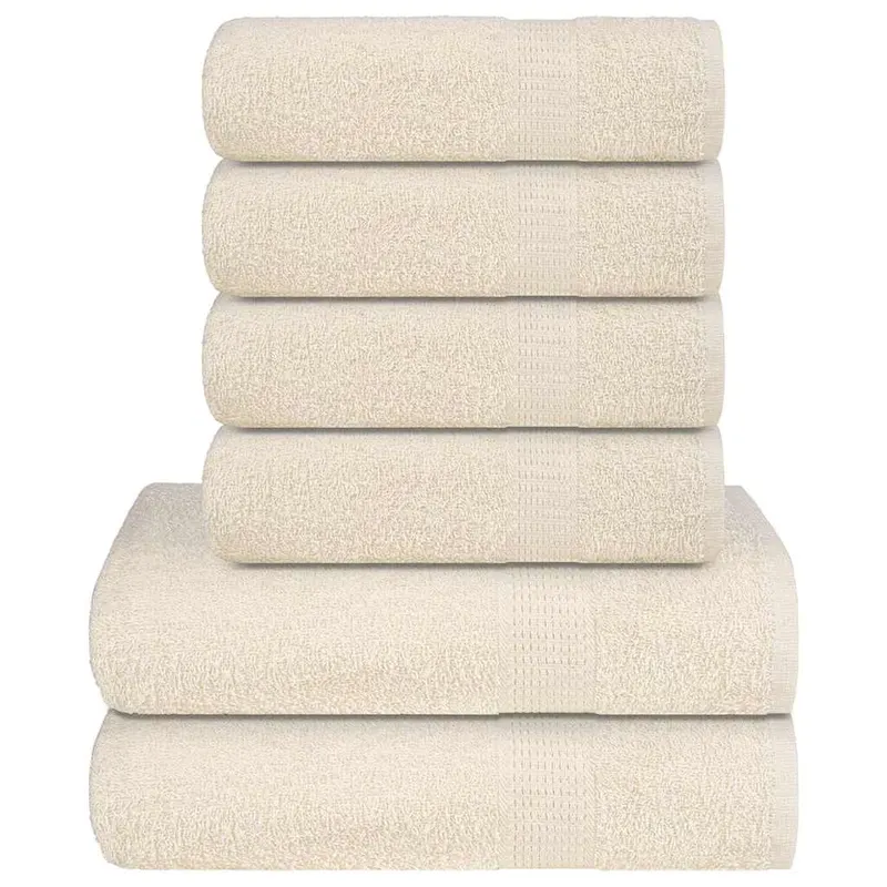 set prosoape 8 piese crema 360 g/m2 100% bumbac