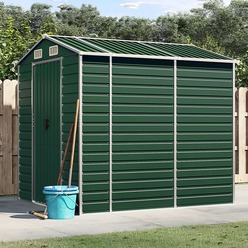 Sopron de gradina, verde, 191x215x198 cm, otel zincat