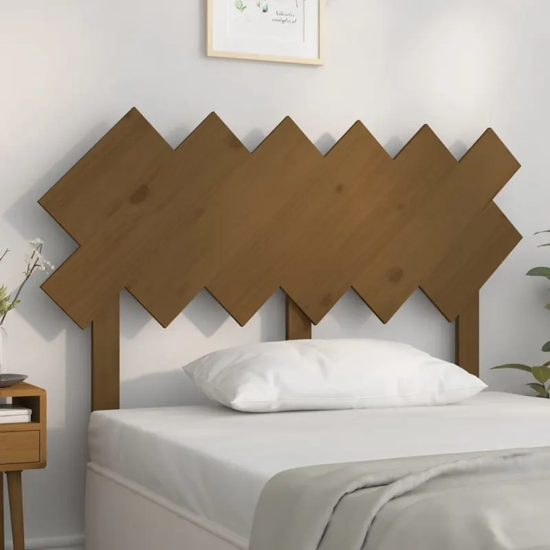 tablie de pat, maro miere, 122,5x3x80,5 cm, lemn masiv de pin