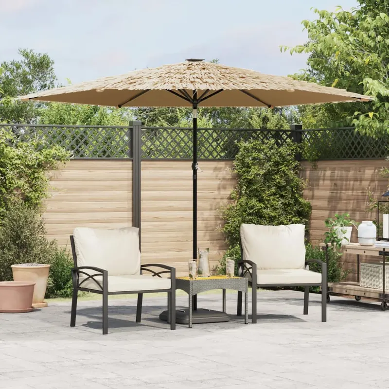umbrela soare de gradina cu stalp din otel, maro 288x288x225 cm