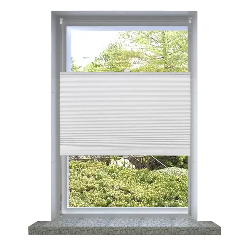 Jaluzea plisse, alb, 80x200 cm, pliuri