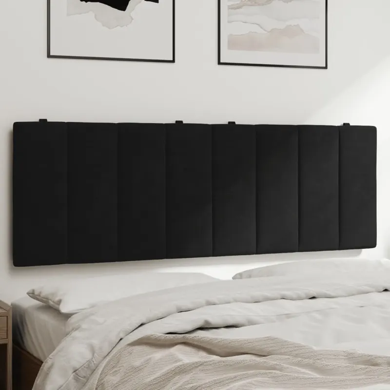 perna tablie de pat, negru, 140 cm, catifea