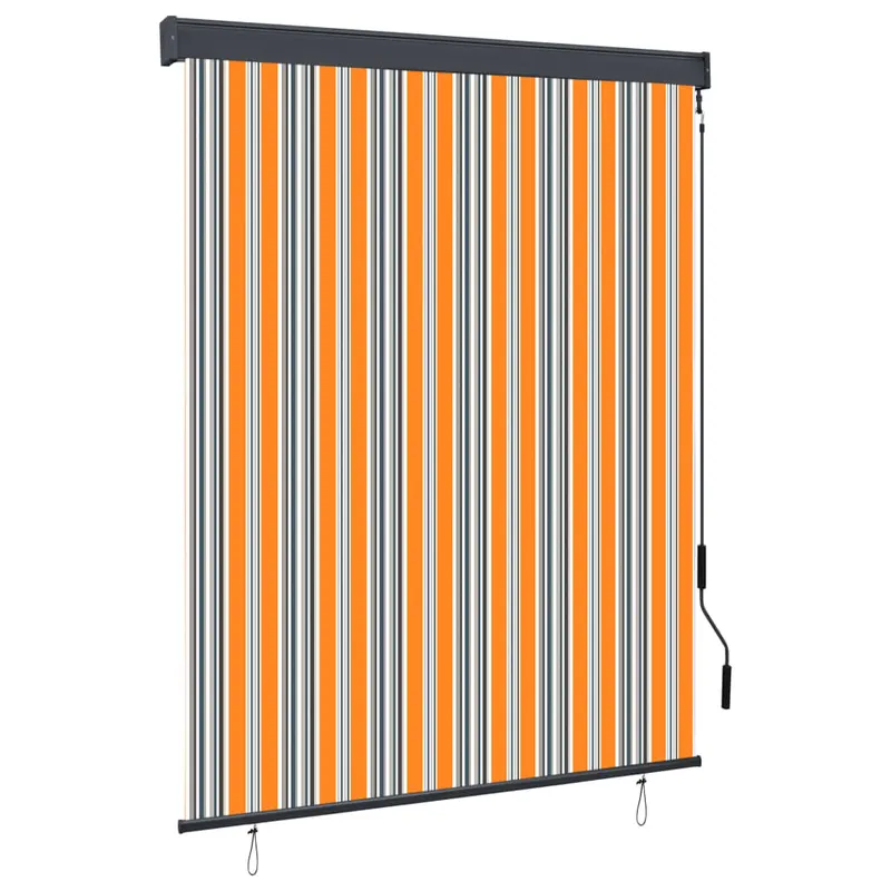 Jaluzea tip rulou de exterior, galben si albastru, 140 x 250 cm