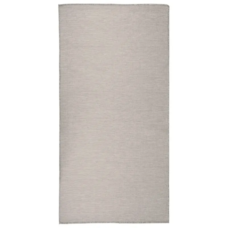 covor de exterior, gri taupe, 100x200 cm, tesatura plata