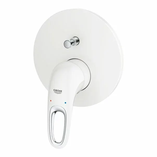 Baterie cada - dus incastrata Grohe Eurostyle alb mat 2 iesiri
