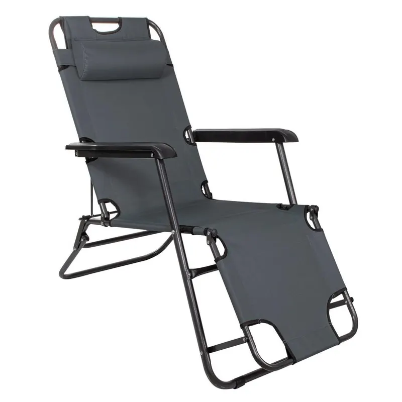 Sezlong pliabil GC13, Relax Zero Gravity, 80x60x153cm, Gri