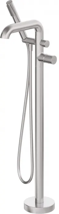 Baterie pentru cada freestanding, otel, cu set de dus, Deante Silia Hexa