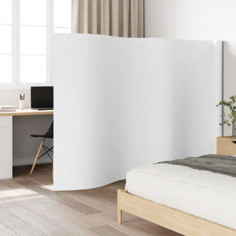 paravan de camera, alb, 165x600 cm , bambus