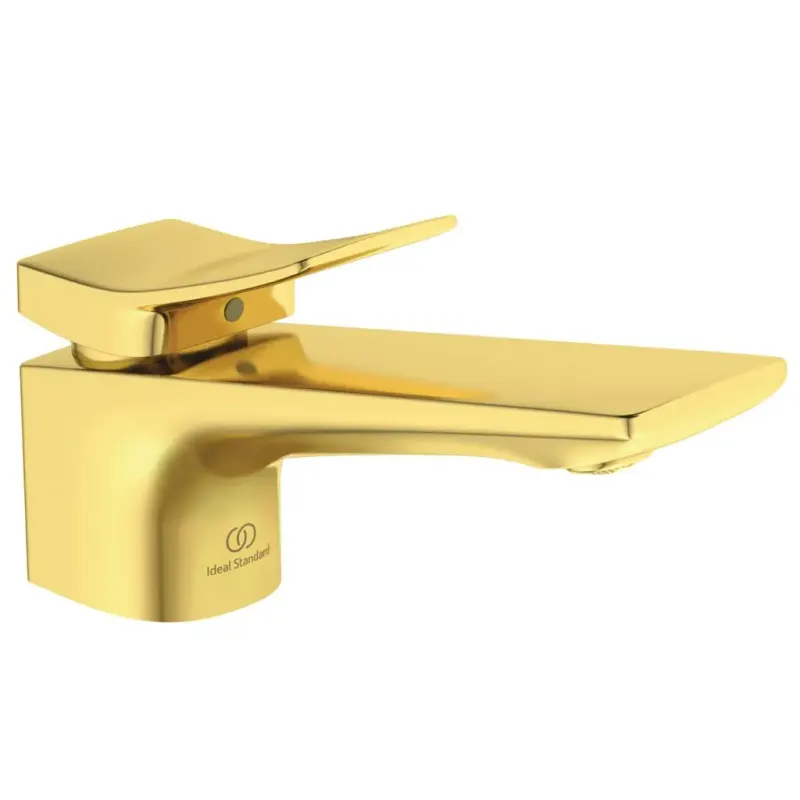 Baterie lavoar, auriu lucios cu pipa fixa, Ideal Standard Conca