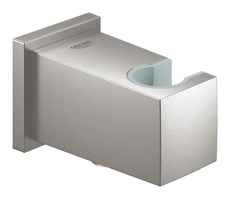 Cot iesie dus Grohe 26370DC0, Cube, 1 2 x 1 2 , suport para, mat, otel satinat