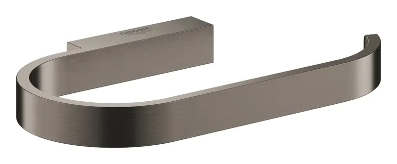 Suport hartie igienica Grohe 41068AL0, Selection, 1 rola, montare pe perete, fixare ascunsa, mat, grafit