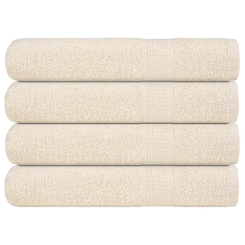 Prosoape de sauna, frogn, 4 buc., crem, 80x200 cm, 360 g/m2